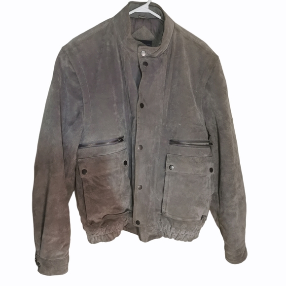 THE Old Mill Grey Leather Jacket - Picture 2 of 5